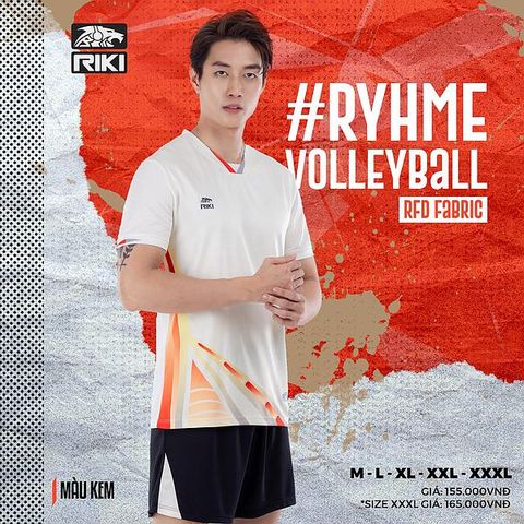 Quần Áo Bóng Chuyền Riki VOL8 Nam - Kem