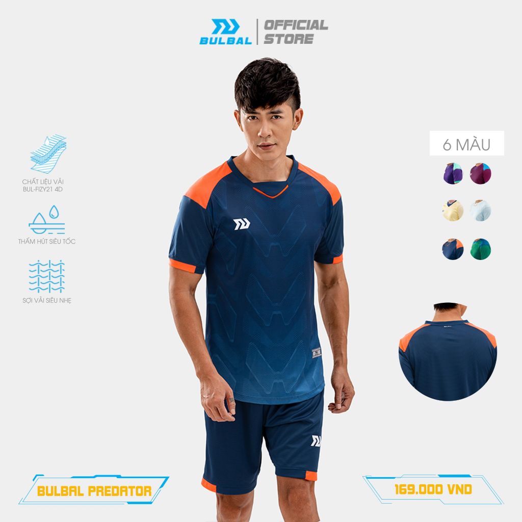 Bộ Quần Áo Bóng Đá Bulbal Predator 3 Xanh Đen