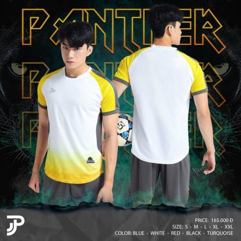 Bộ quần áo bóng đá Justplay Panther Trắng 2022 – Chất vải J-lite cao cấp