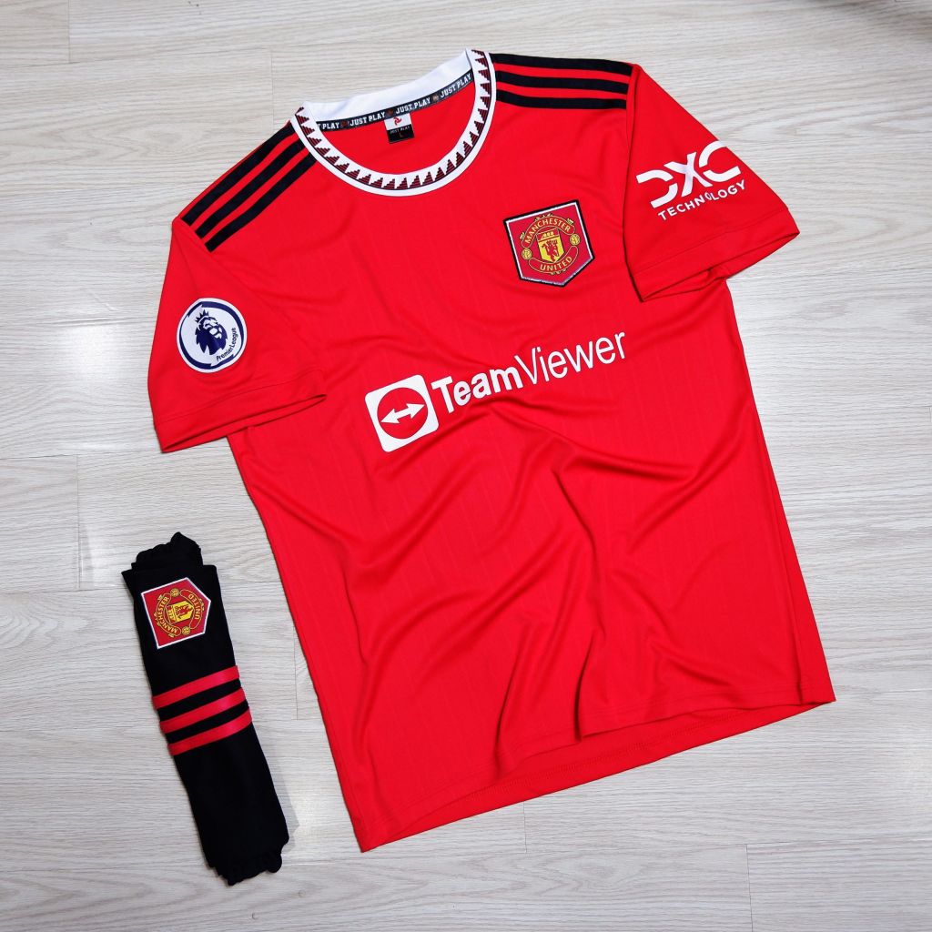Bộ quần áo bóng đá CLB MU đỏ 2022 – Vải thun lạnh cao cấp