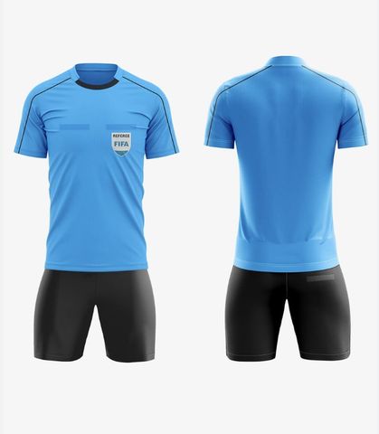Mẫu Quần Áo Thể Thao Gai Lạnh Trọng Tài FIFA - Xanh Da