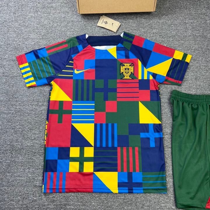 Quần Áo Bóng Đá Đội Tuyển Bồ Đào Nha 2022 - Chuẩn Mẫu Thi Đấu - Vải Polyester Gai Thái