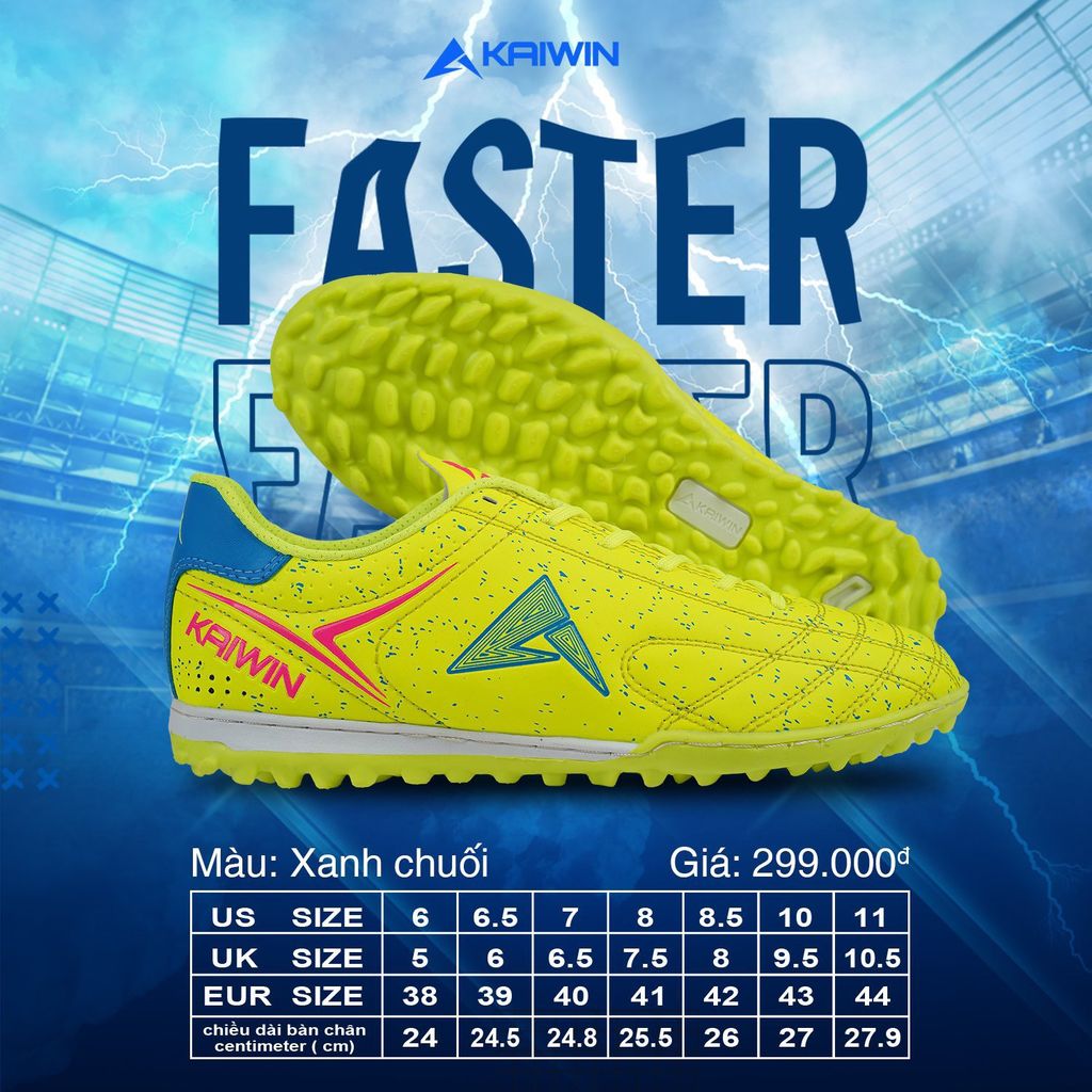Giày Bóng Đá  Kaiwin FASTER - Xanh Chuối