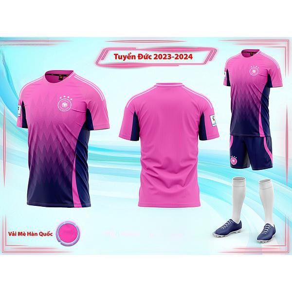 Quần Áo Bóng Đá HD Đội Tuyển Đức 23/24 màu Hồng Mới nhất  - Vải Mè