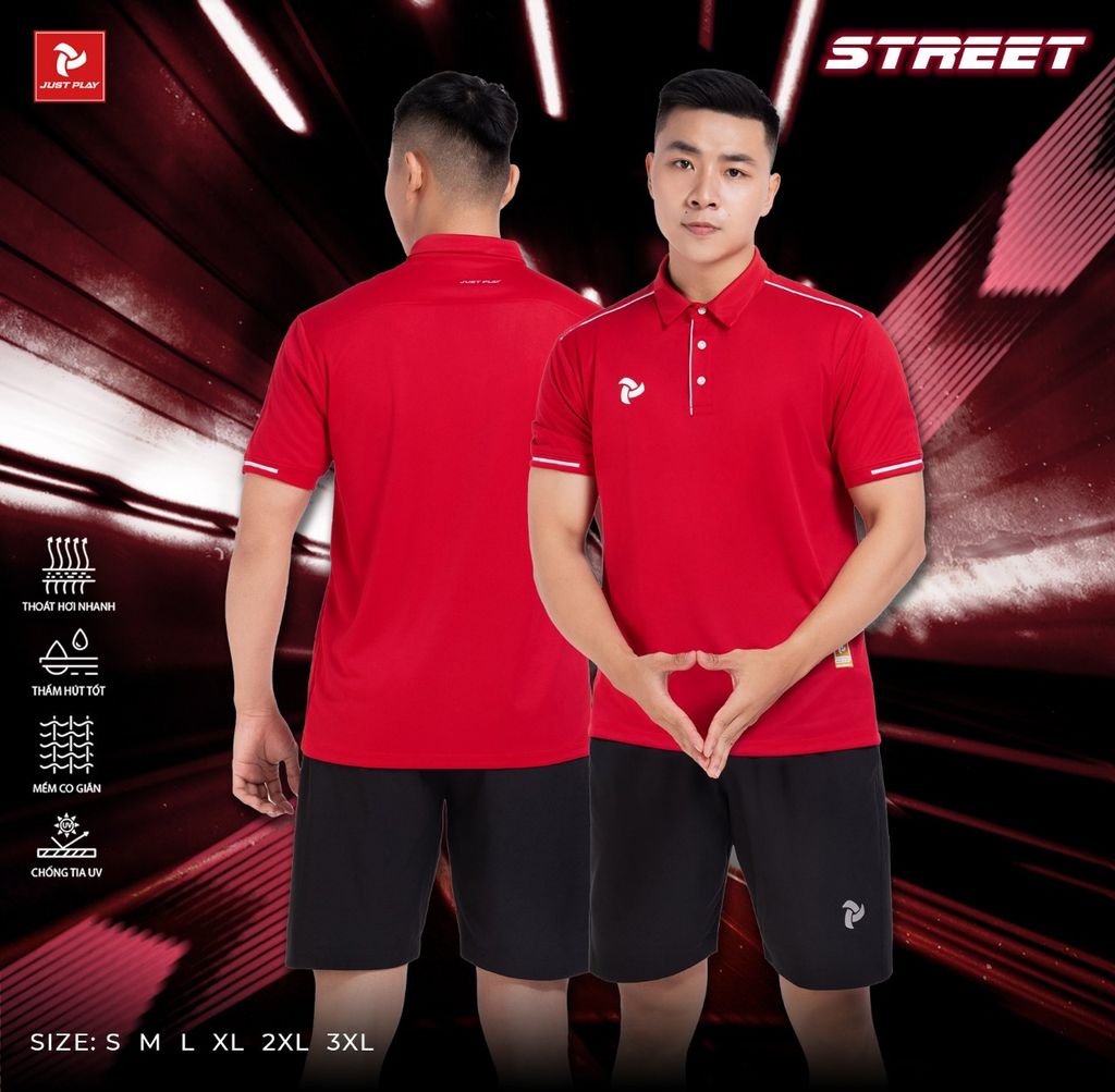 Áo Polo Thể Thao JP Street - Đỏ