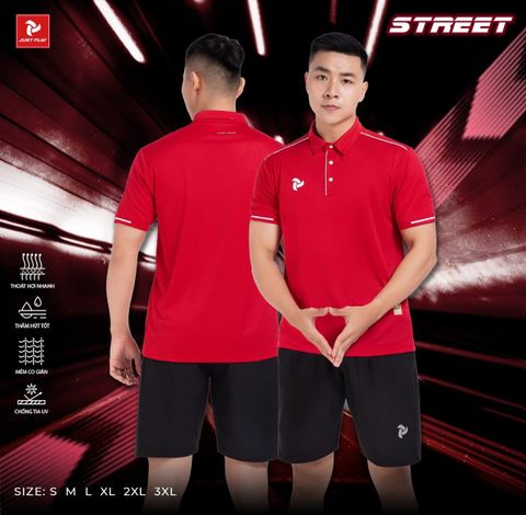 Áo Polo Thể Thao JP Street - Đỏ