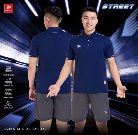 Áo Polo Thể Thao JP Street - Xanh Đen