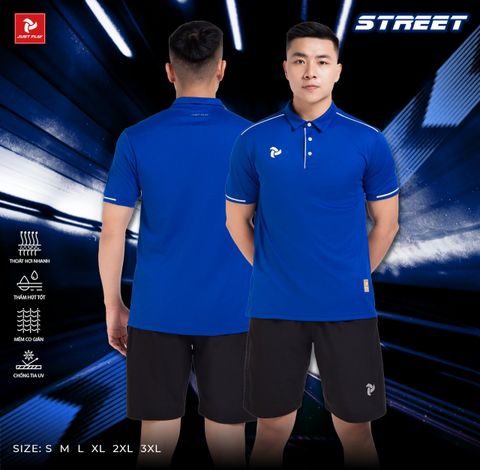 Áo Polo Thể Thao JP Street - Xanh Bích