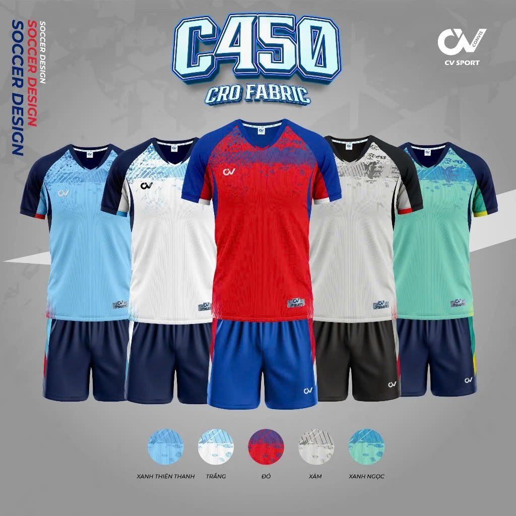 Quần Áo Bóng Đá Không Logo CV C450