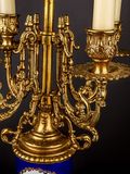  Bộ đèn cầy và đồng hồ cổ mạ vàng 24K Olympus Brass (425/449) - Hand made in Italy 
