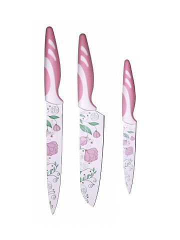 Hình ảnh BỘ DAO 3 MÓN IN HOA VĂN FIORE MORIITALIA - MS1304-091 đa năng trong gian bếp