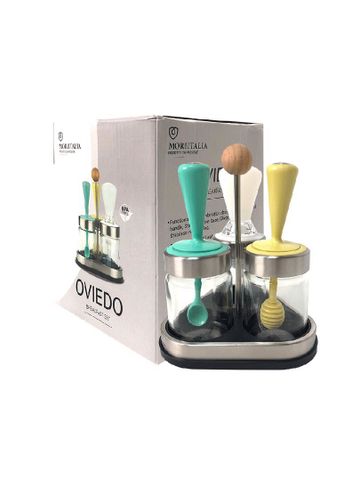  Bộ đựng gia vị bằng thủy tinh Moriitalia - 000877 