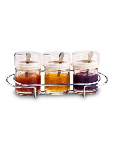  Bộ gia vị 3 món khay inox  Moriitalia 6722001 