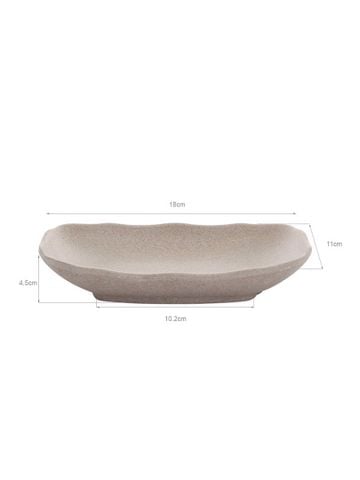 Dĩa dài melamin KORMEL 180x110mm màu kem E10700 