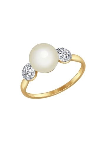  Nhẫn vàng 585 đính ngọc trai, cz mã 791002 