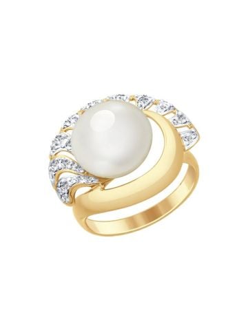  Nhẫn vàng 585 đính ngọc trai đá CZ 791047 