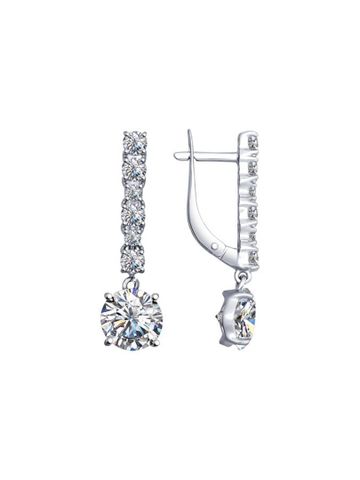 Bông tai Sokolov bạc đính kim cương zirconia - 94022529