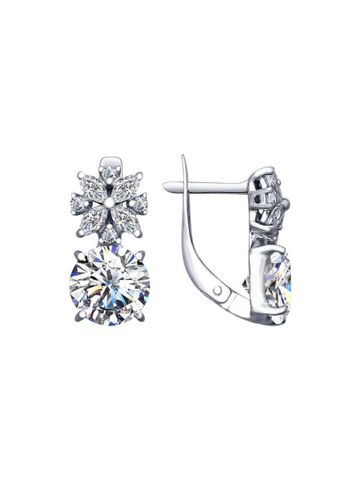 Bông tai Sokolov bạc đính kim cương zirconia - 94022614