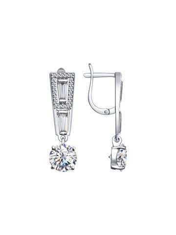 Bông tai Sokolov bạc đính kim cương zirconia - 94022617