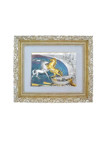 Tượng ngựa trên bờ biển Goldline Italia 72.5x61.5cm - CL-G/1501