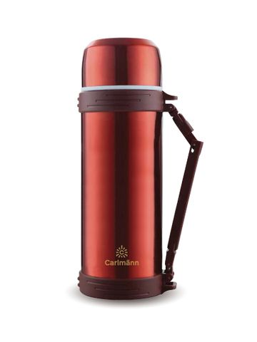 Bình giữ nhiệt inox Carlmann 1500ml màu đỏ - QE-5032