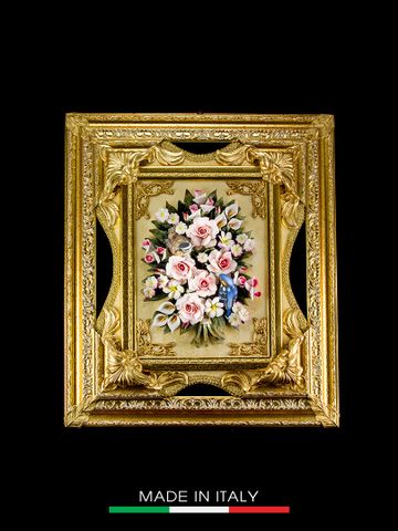 Khung tranh trang trí hình hoa sứ và chim Arte Ca.Sa. 5527