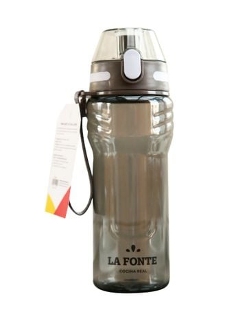 [MỚI] Bình nước uống thể thao La Fonte 620ml màu xám đậm - 452058