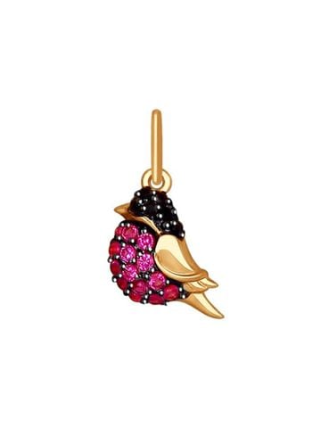Mặt dây chuyền bằng  vàng "chim hồng tước may mắn" -  035169