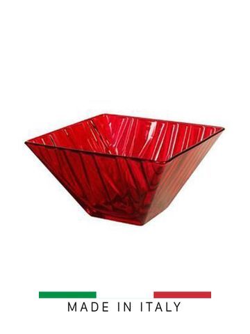 Tô thủy tinh vuông Vidivi màu đỏ 20cmx20cm - 64438E