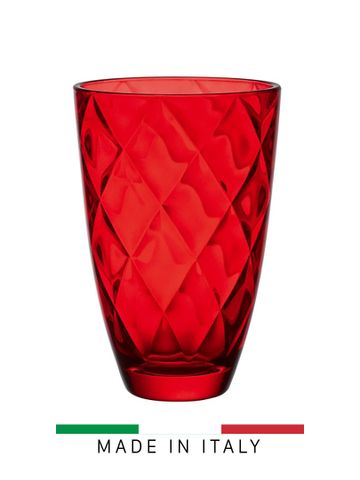 Bình hoa thủy tinh Vidivi Emozioni 30cm màu đỏ - 64444EM