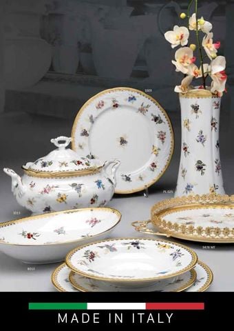 Bộ đồ ăn hoàng gia Italy 23 món Depos fruit Flower - 199.23F