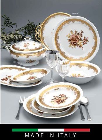 Bộ đồ ăn hoàng gia Italy 23 món Depos Ooro Antico - 199.23O