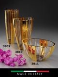  Bình hoa pha lê mạ vàng Same Decorazione Italy - 3809 