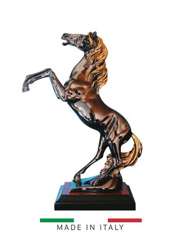 Tượng ngựa đen Goldline Italia - D3353