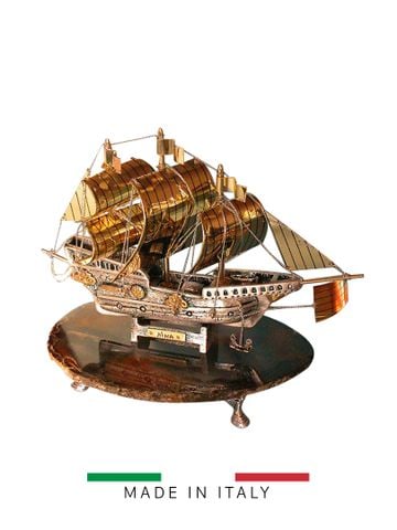 Vật trang trí con thuyền Nina Goldline Italia 27x10x22cm - D9050