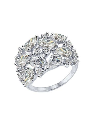 Nhẫn bạch kim 925, có đính đá enamel - 94012236