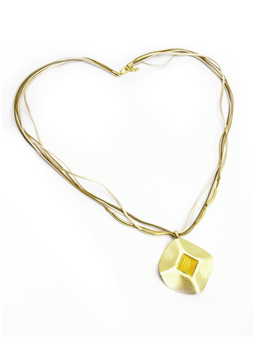 Dây Chuyền Mạ Vàng Mặt Đá Thiên Nhiên FOBE HY LẠP - FOBE-020