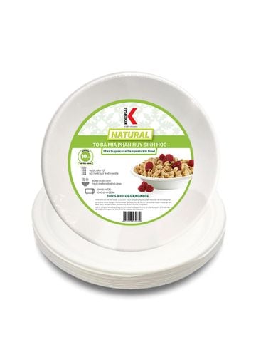 Tô bã mía phân hủy sinh học KOKUSAI 12OZ Lốc 10 cái- 180879