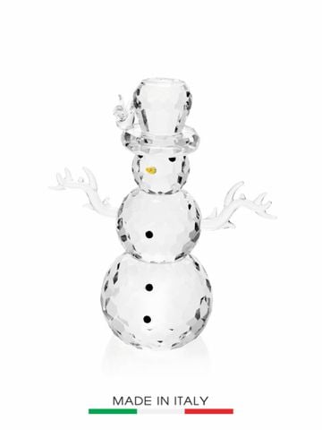 Đồ Trang Trí Người Tuyết Bằng Thủy Tinh 18.8cm OTTAVIANI - 800142