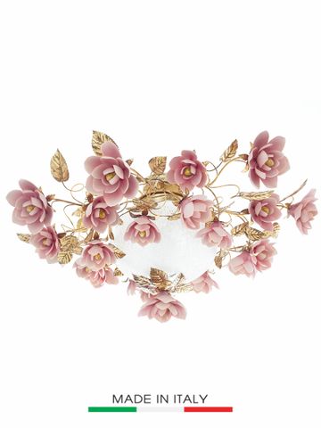 Đèn Chùm Napoleon Mạ vàng 24K Màu Hồng - 2415-1