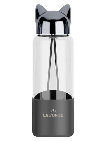  Bình thủy tinh La Fonte 350ML màu đen - 007429-BLA 
