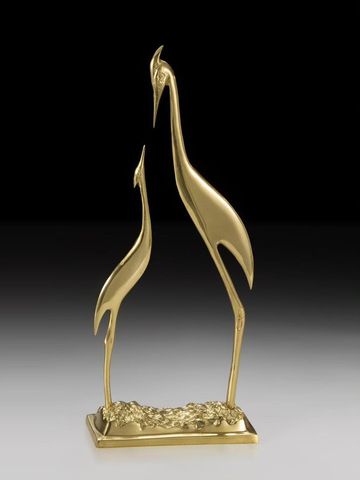 Tượng mẹ con sếu bằng đồng Virtus - 1323