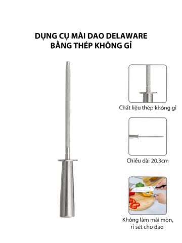  Đồ mài dao bằng thép không gỉ hiệu Delaware - 3000624 