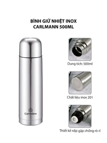 Bình giữ nhiệt inox Carlmann 500ml - BES523