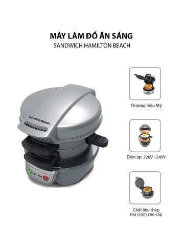  Máy làm đồ ăn sáng Sandwich Hamilton Beach 25475-SAU 