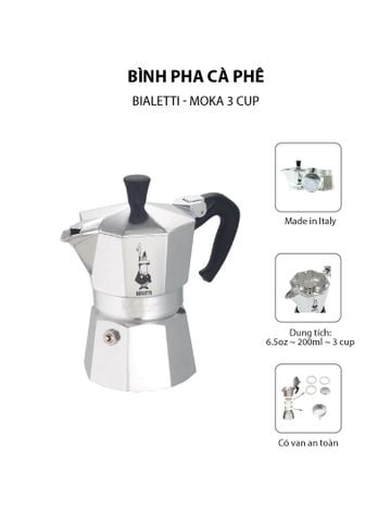 Hình ảnh BÌNH PHA CÀ PHÊ BIALETTI - MOKA 3 CUP  990001162