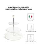  Khay trang trí FULL MOON (15,21,28) bằng thủy tinh 3 tầng VIDIVI - 67054 