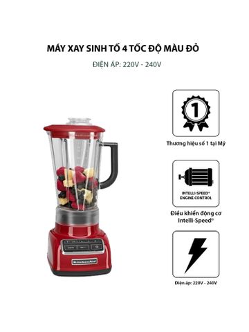  Máy xay sinh tố 4 tốc độ màu đỏ KitchenAid  5KSB1585EER 