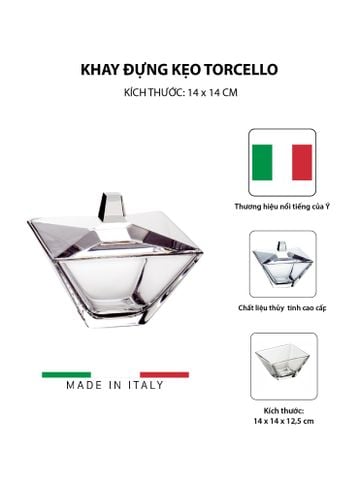 Hình ảnh KHAY ĐỰNG KẸO TORCELLO 14X14CM, CODE 62970E