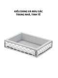  Khay đựng trang sức,kích thước 18x13 mạ bạc hiệu VALENTI  - 406502 